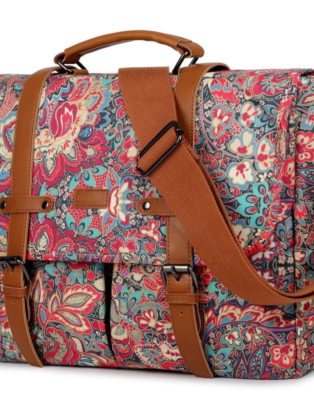 15.6 Inch Laptop Bag Floral for Women Briefcase Shoulder Bag Messenger Bag YL-01